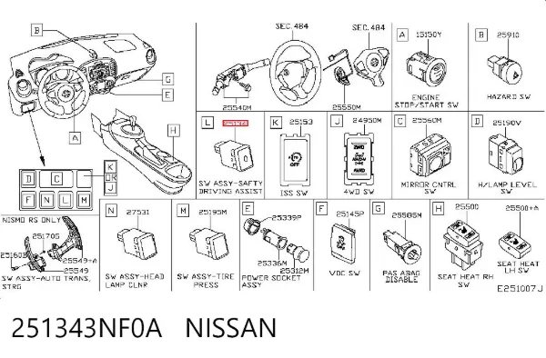  251343NF0A Nissan/Infiniti