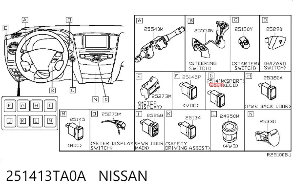  251413TA0A Nissan/Infiniti