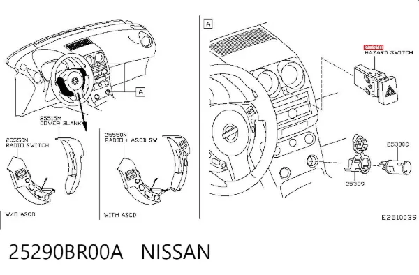 Кнопка аварійки Nissan Qashqai I
