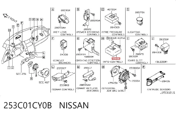  253C01CY0B Nissan/Infiniti