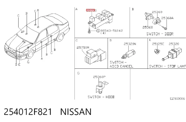  254012F821 Nissan/Infiniti
