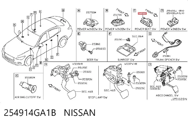  254914GA1B Nissan/Infiniti