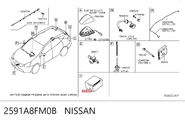 Дисплей багатофункціональний 2591A8FM0B Nissan/Infiniti