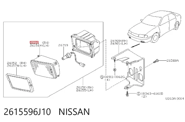 Фара протитуманна, ліва Nissan Primera P10