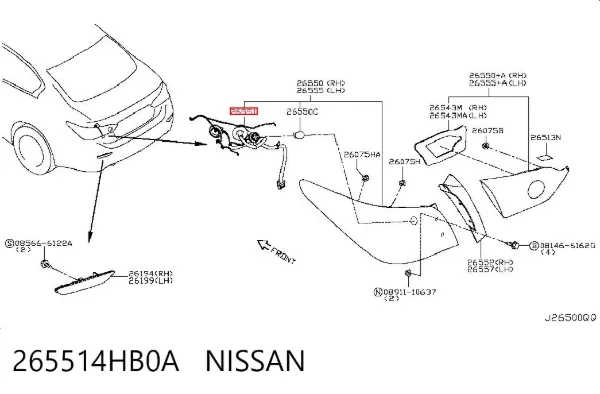  265514HB0A Nissan/Infiniti