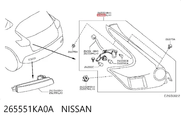 Лівий стоп Nissan JUKE JPN