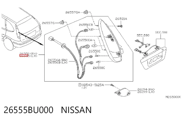 Лівий стоп Nissan Almera TINO