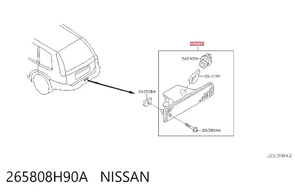 Фара протитуманна задня 265808H90A Nissan/Infiniti