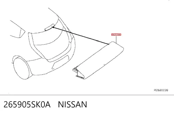 Задній стоп 265905SK0A Nissan/Infiniti