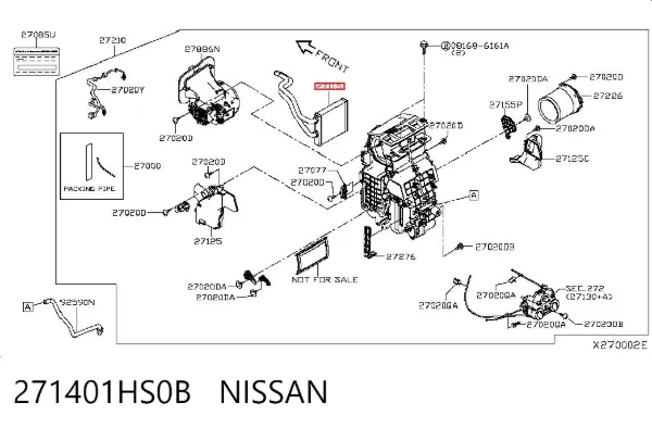Радіатор пічки 271401HS0B Nissan/Infiniti