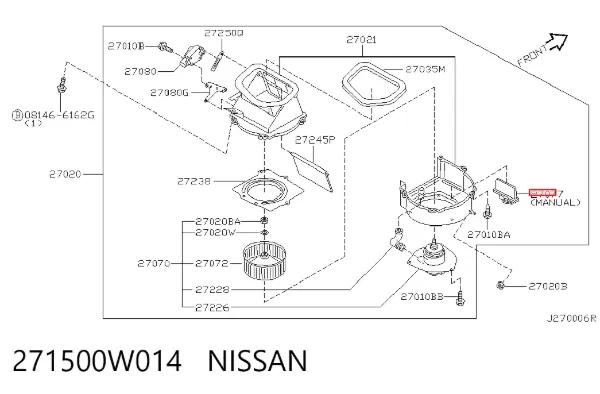 Резистор пічки 271500W014 Nissan/Infiniti