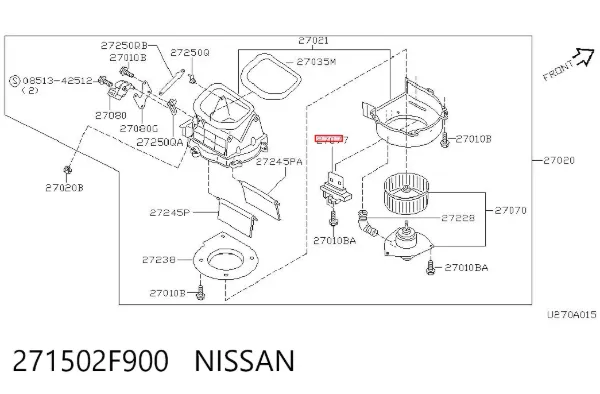 Резистор пічки 271502F900 Nissan/Infiniti