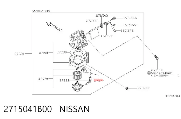 Резистор пічки 2715041B00 Nissan/Infiniti