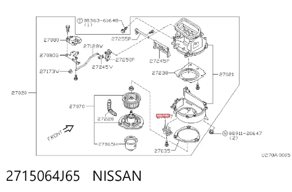 Резистор пічки 2715064J65 Nissan/Infiniti