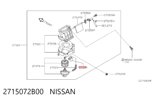 Резистор пічки 2715072B00 Nissan/Infiniti