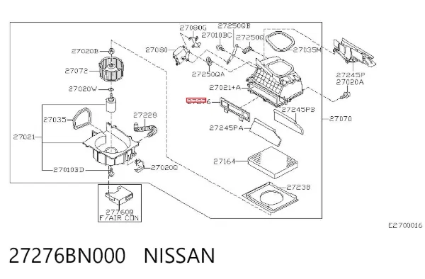 Фільтр салону 27276BN000 Nissan/Infiniti