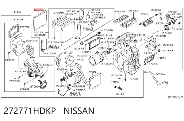 Фільтр салону 272771HDKP Nissan/Infiniti