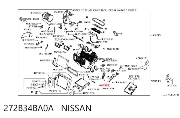 272B34BA0A Nissan/Infiniti