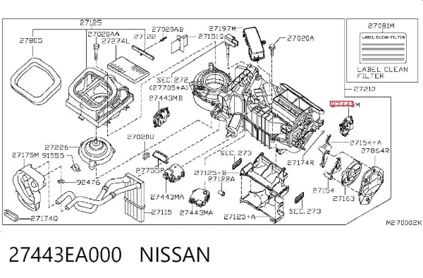  27443EA000 Nissan/Infiniti