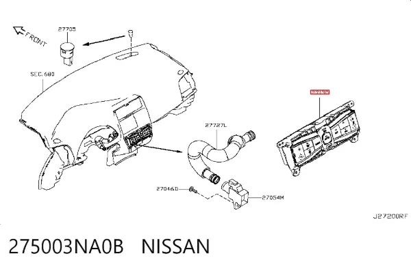 Блок управління кондиціонером Nissan LEAF I