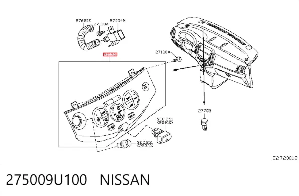 Блок управління кондиціонером Nissan Note E11