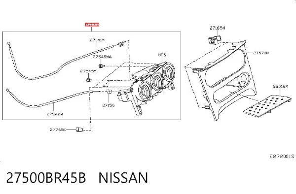 Блок управління кондиціонером 27500BR45B Nissan/Infiniti