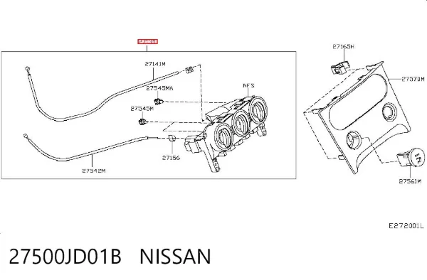 Блок управління кондиціонером 27500JD01B Nissan/Infiniti