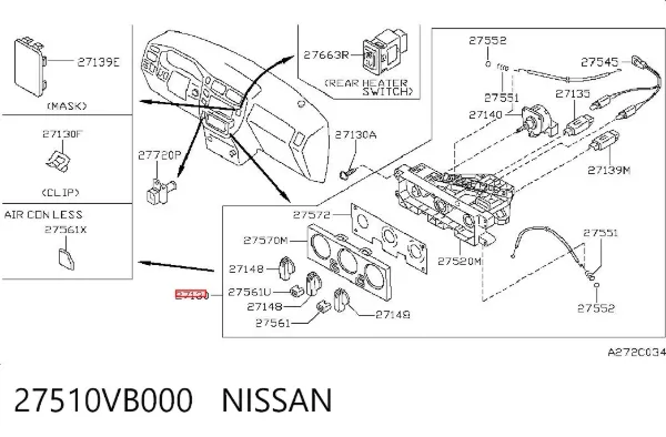 Блок управління кондиціонером Nissan Patrol Y61