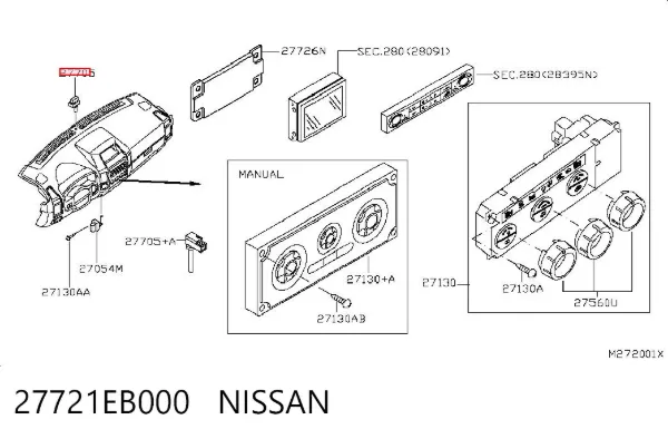 Датчик освітлення салону 27721EB000 Nissan/Infiniti