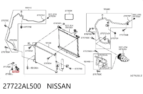 Датчик температури навколишнього середовища 27722AL500 Nissan/Infiniti