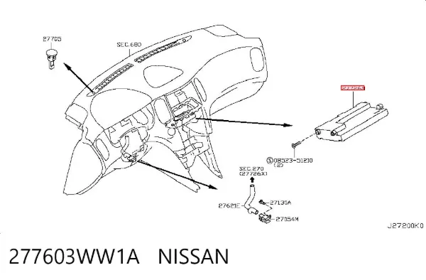 Модуль керування (ЕБУ) клімат-контролем 277603WW1A Nissan/Infiniti