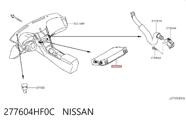 Блок управління кондиціонером 277604HF0C Nissan/Infiniti