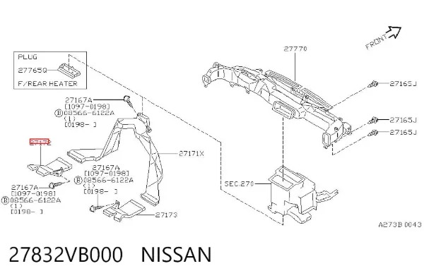  27832VB000 Nissan/Infiniti