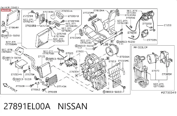 Фільтр салону 27891EL00A Nissan/Infiniti