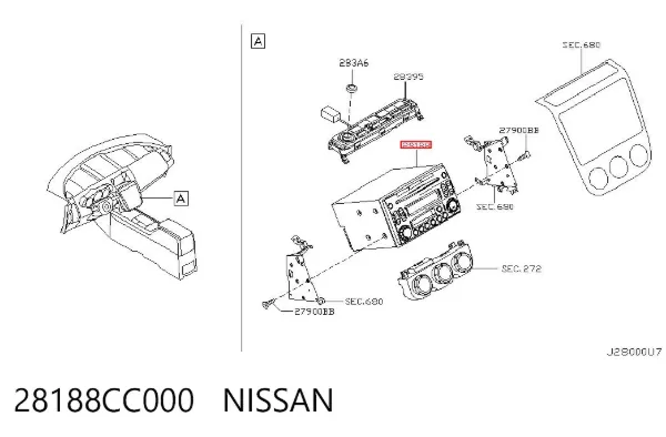 Магнітола 28188CC000 Nissan/Infiniti
