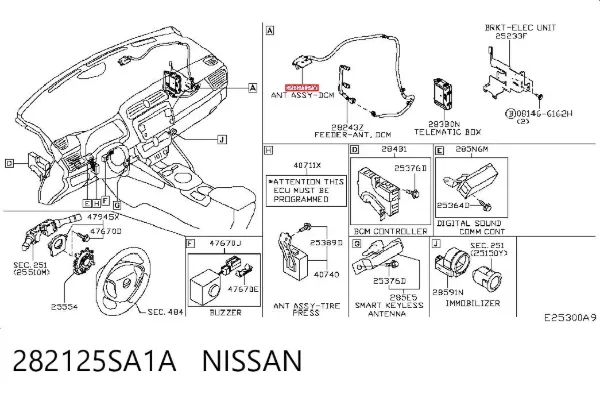  282125SA1A Nissan/Infiniti