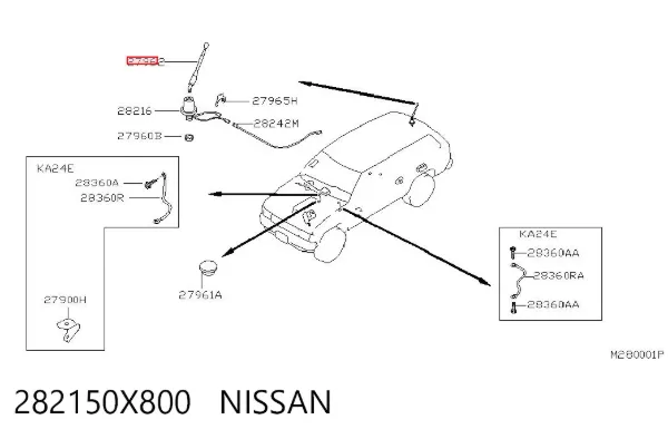 Шток антени 282150X800 Nissan/Infiniti