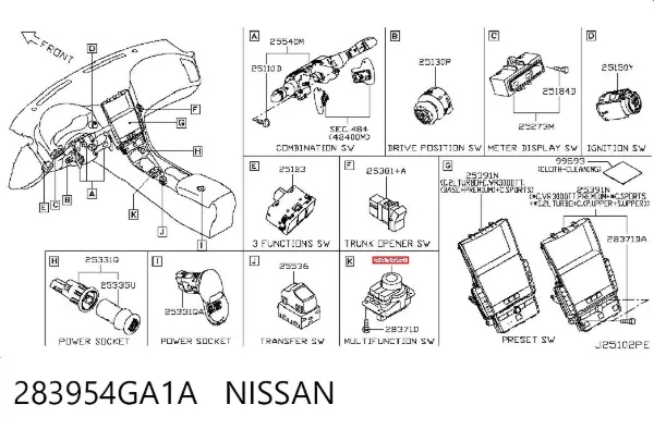  283954GA1A Nissan/Infiniti