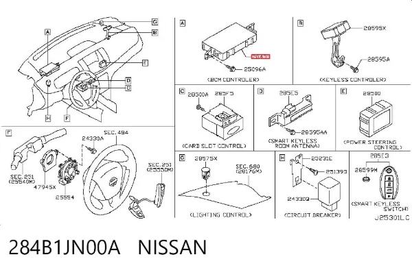  284B1JN00A Nissan/Infiniti