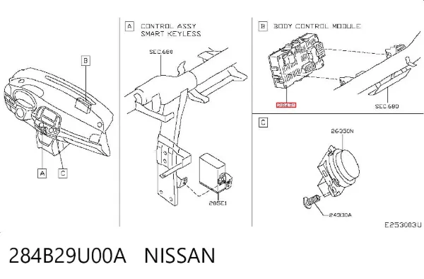 Блок комфорту Nissan Note E11