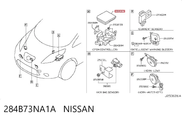 Блок запобіжників 284B73NA1A Nissan/Infiniti