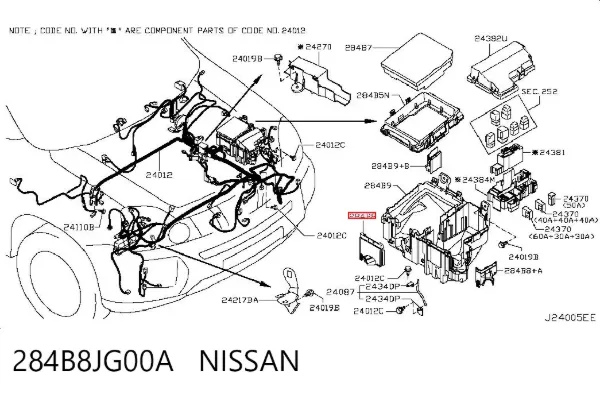  284B8JG00A Nissan/Infiniti