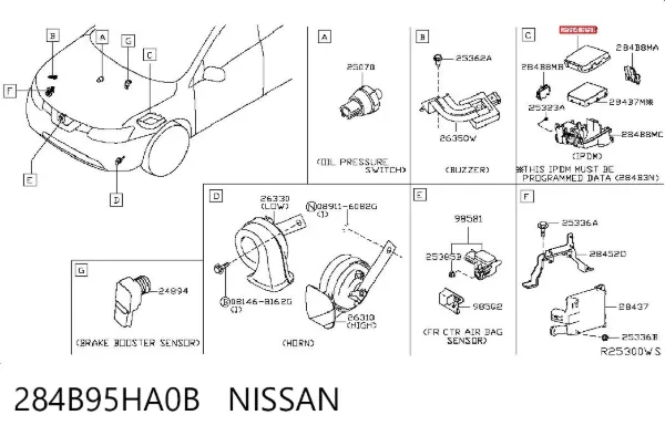  284B95HA0B Nissan/Infiniti