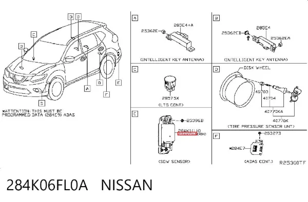  284K06FL0A Nissan/Infiniti