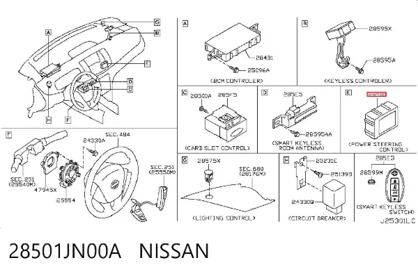  28501JN00A Nissan/Infiniti