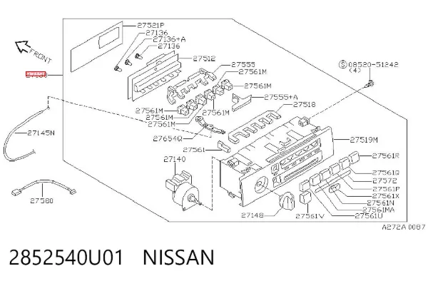 Блок управління кондиціонером Nissan Maxima A32