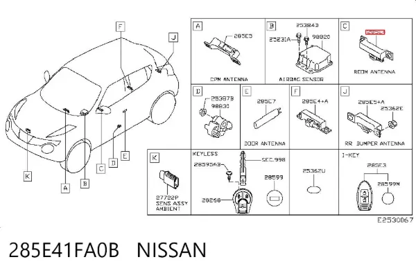  285E41FA0B Nissan/Infiniti