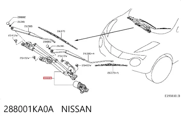 Трапеція двірників Nissan JUKE JPN