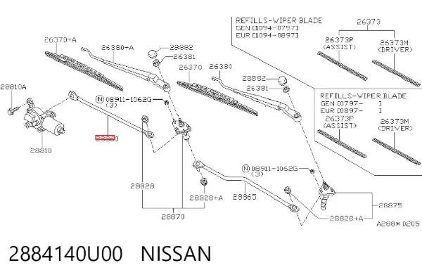  2884140U00 Nissan/Infiniti