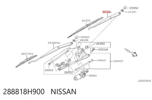 Важіль склоочисника 288818H900 Nissan/Infiniti